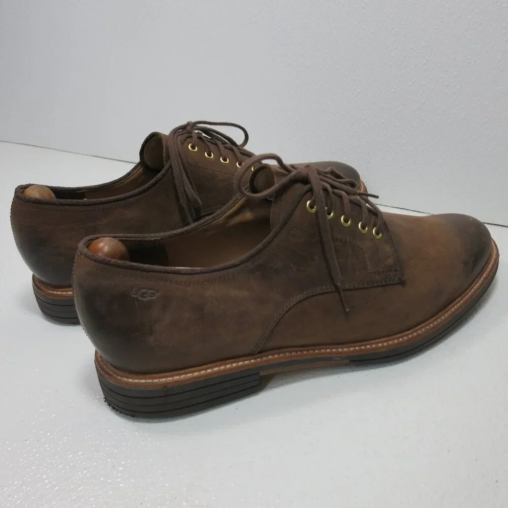 UGG Australia Mens Jovin 1018689 Brown Leather Oxford Treadlite Shoes US Men 13